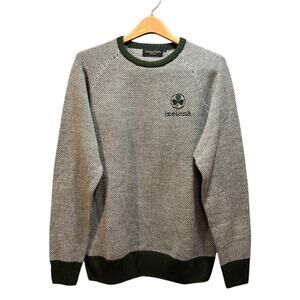Ireland Traditional Craft Heritage men’s crewneck  green and white sweater large